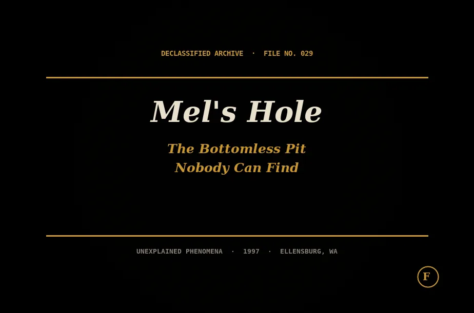 Mel's Hole: The Bottomless Pit Nobody Can Find