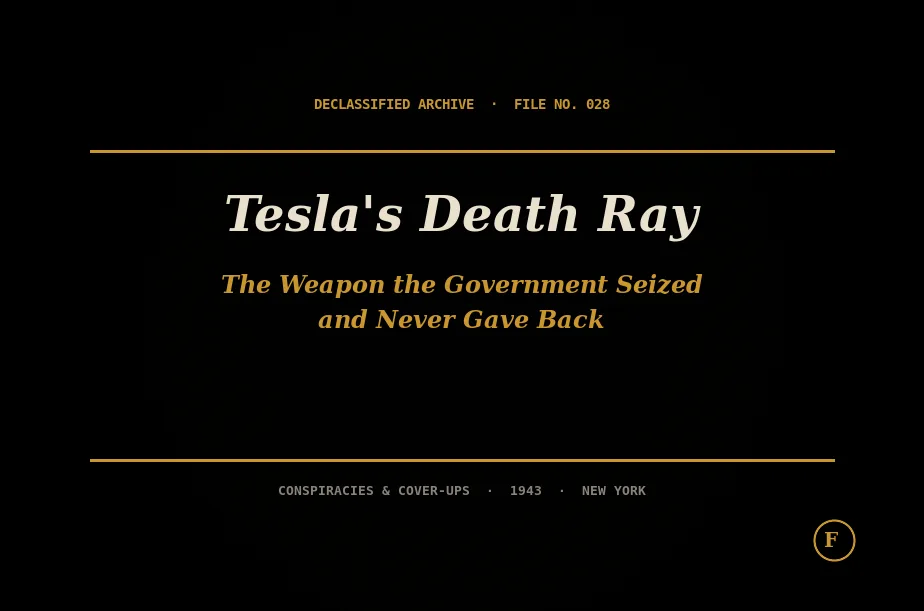 Tesla's Death Ray: The Weapon the Government Seized and Never Gave Back